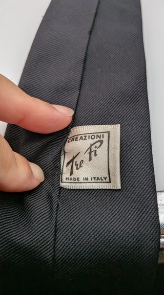 Cravatta Uomo Nera vintage Creazioni Tre Fi Made