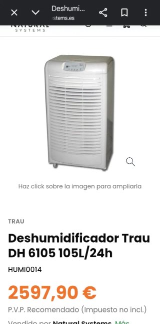 Deshumidificador TRAU DH6105 105L/D