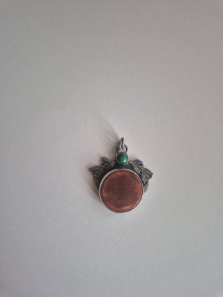 Colgante Plata, Cerámica y Malaquita
