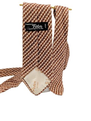 Cravatta Uomo Peter Milano 100% Seta Pura Vintage