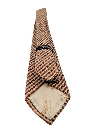 Cravatta Uomo Peter Milano 100% Seta Pura Vintage