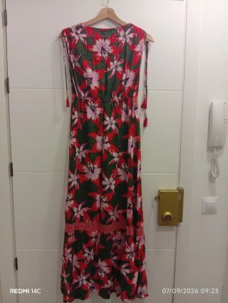 Vestido largo estampado floral