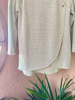 Jersey Zara jaspeado verde asimétrico Talla S