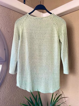 Jersey Zara jaspeado verde asimétrico Talla S