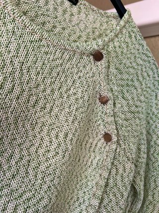 Jersey Zara jaspeado verde asimétrico Talla S