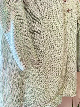 Jersey Zara jaspeado verde asimétrico Talla S