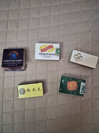 Lotto di 5 scatole di fiammiferi vintage