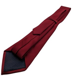 Cravatta Uomo Bordeaux Tinta Unita Elegante 100%