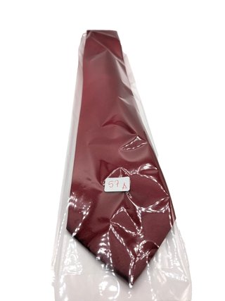Cravatta Uomo Bordeaux Tinta Unita Elegante 100%