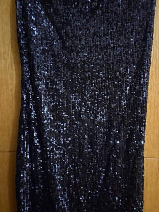 Vestido lentejuelas Zara azul marino