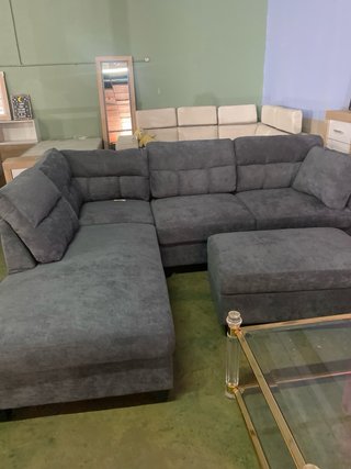 SOFÁ GRIS RINCONERA CÓMODA