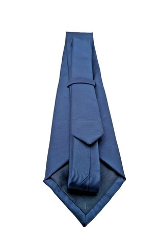 Cravatta Uomo Blu Avio Tinta Unita 100% Seta Made