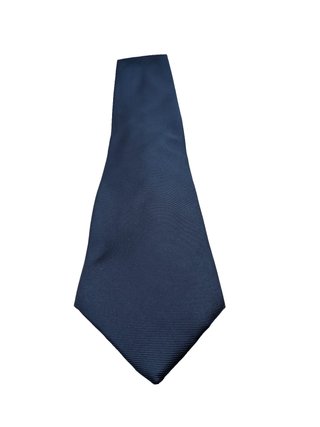 Cravatta Uomo Blu Avio Tinta Unita 100% Seta Made