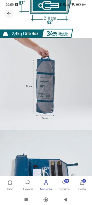 Tienda Campaña Quechua M100 2 Personas