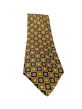 Cravatta Luca Casiraghi 100% Seta Blu Oro