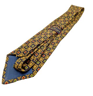 Cravatta Luca Casiraghi 100% Seta Blu Oro