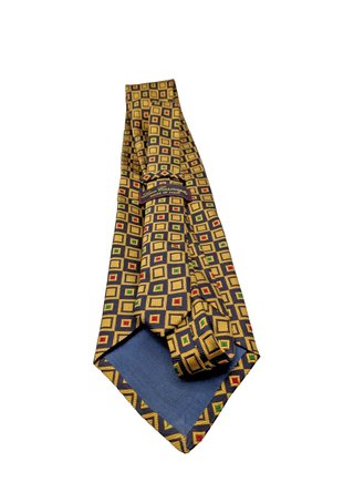 Cravatta Luca Casiraghi 100% Seta Blu Oro
