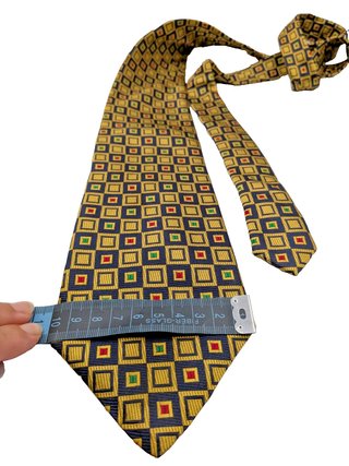 Cravatta Luca Casiraghi 100% Seta Blu Oro
