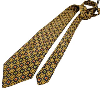 Cravatta Luca Casiraghi 100% Seta Blu Oro