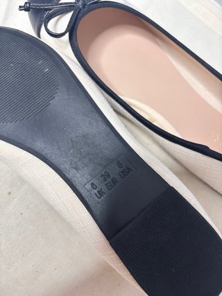 Manoletinas Primark beige y negras