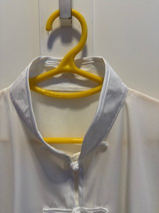 Blusa china blanca mujer