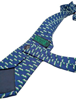 Cravatta SIMONE Edizioni Garbiche 100% Seta Blu