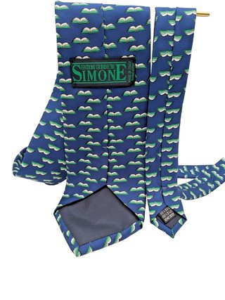 Cravatta SIMONE Edizioni Garbiche 100% Seta Blu