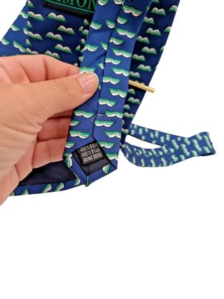 Cravatta SIMONE Edizioni Garbiche 100% Seta Blu