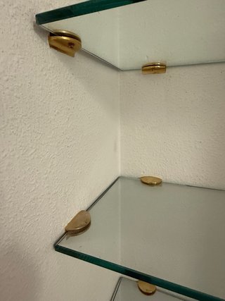 8 Baldas de cristal con soportes dorados