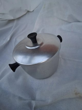 Azucarero Metálico Antiguo