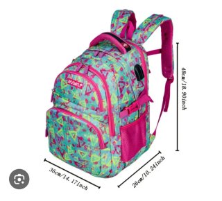 Mochila AODA'SI multicolor con bolsillos