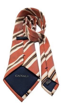 Canali Cravatta Uomo 100% Seta Made in Italy