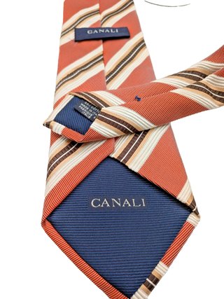 Canali Cravatta Uomo 100% Seta Made in Italy