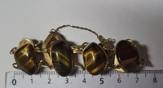 Pulsera Oro 18k Ojo de Tigre