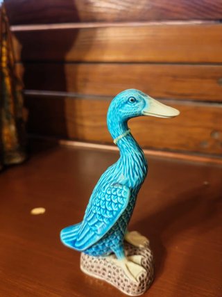 Patos azules porcelana China esmaltada años 70