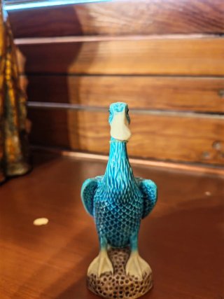 Patos azules porcelana China esmaltada años 70
