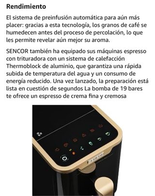 Cafetera Sencor con Molinillo Integrado sin usar