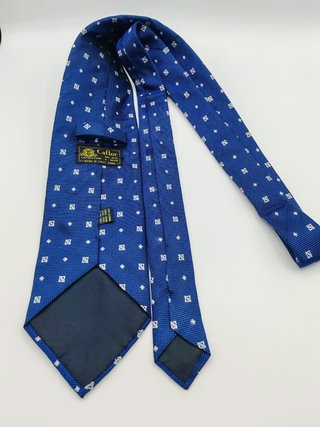 Cravatta Vintage Caflor Roma 100% Seta Blu