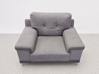 Sillón de tela gris, con Transporte