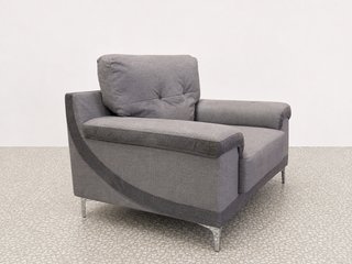 Sillón de tela gris, con Transporte