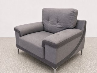 Sillón de tela gris, con Transporte