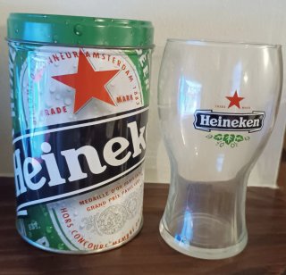 Bicchiere Heineken con custodia