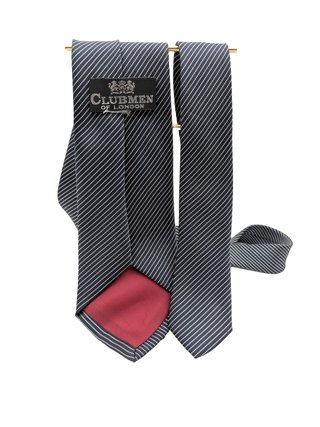 Clubmen of London Cravatta Uomo Grigio Antracite