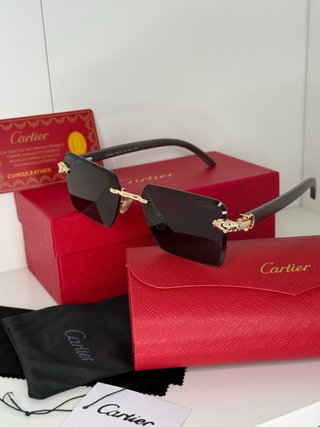 Gafas de Sol Cartier Unisex Doradas y Negras