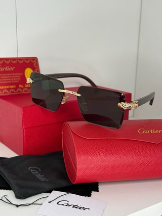 Gafas de Sol Cartier Unisex Doradas y Negras