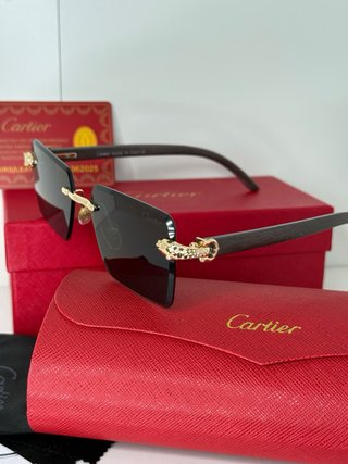Gafas de Sol Cartier Unisex Doradas y Negras
