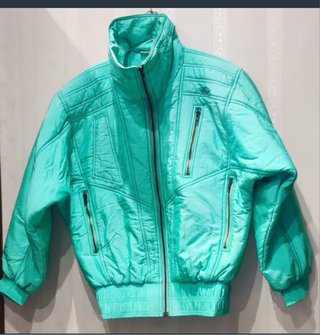 Anorak de esquí vintage color turquesa