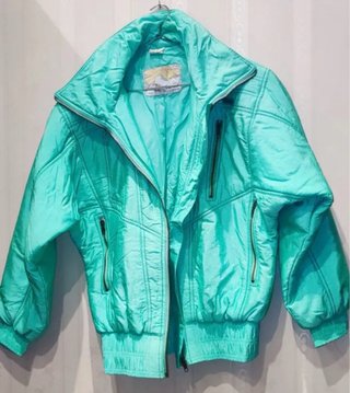 Anorak de esquí vintage color turquesa