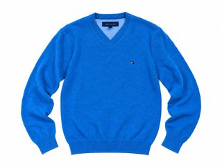 Jersey Tommy Hilfiger Cuello V Azul Talla S