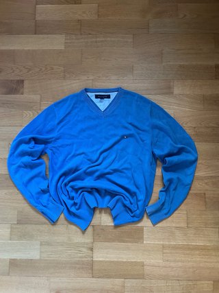 Jersey Tommy Hilfiger Cuello V Azul Talla S